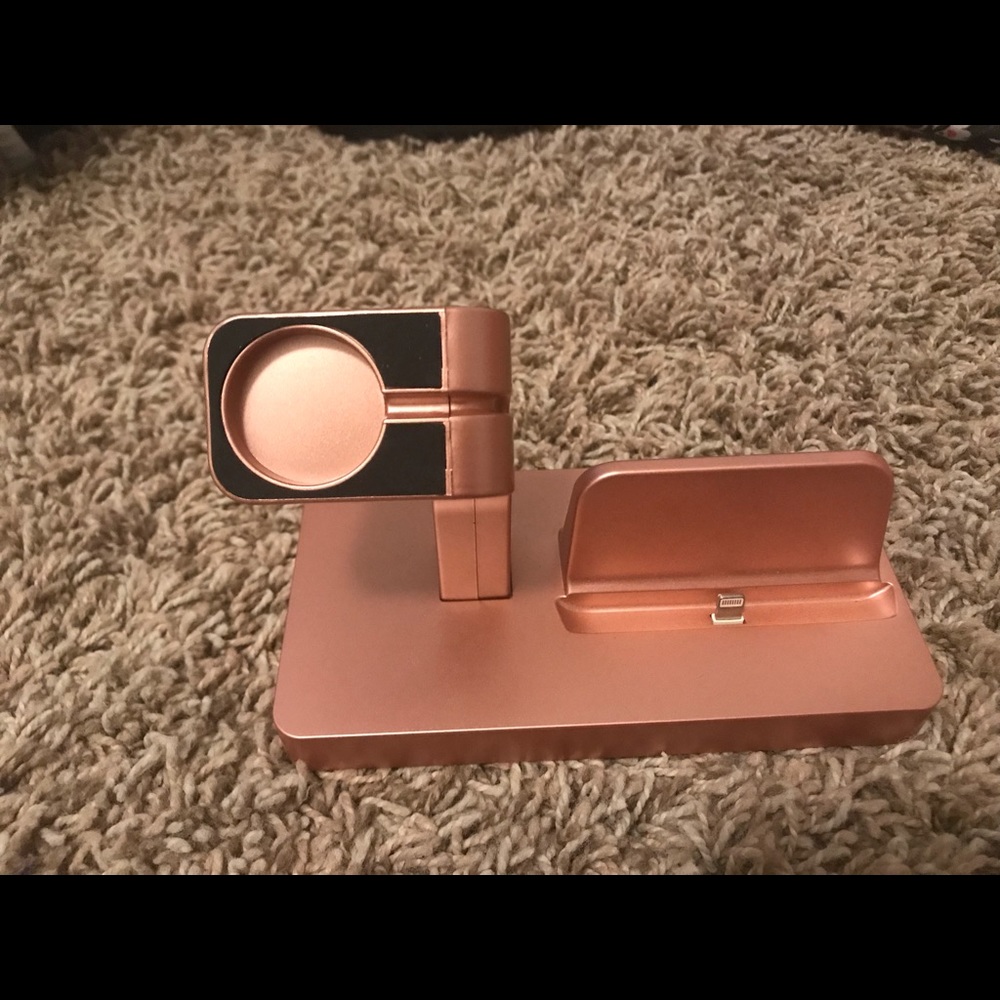 Apple Watch and iPhone charging port stand